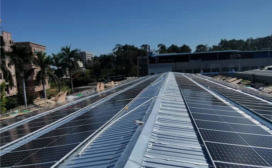 Rooftop solar installation across the GOLDENLUCK manufacturing campus