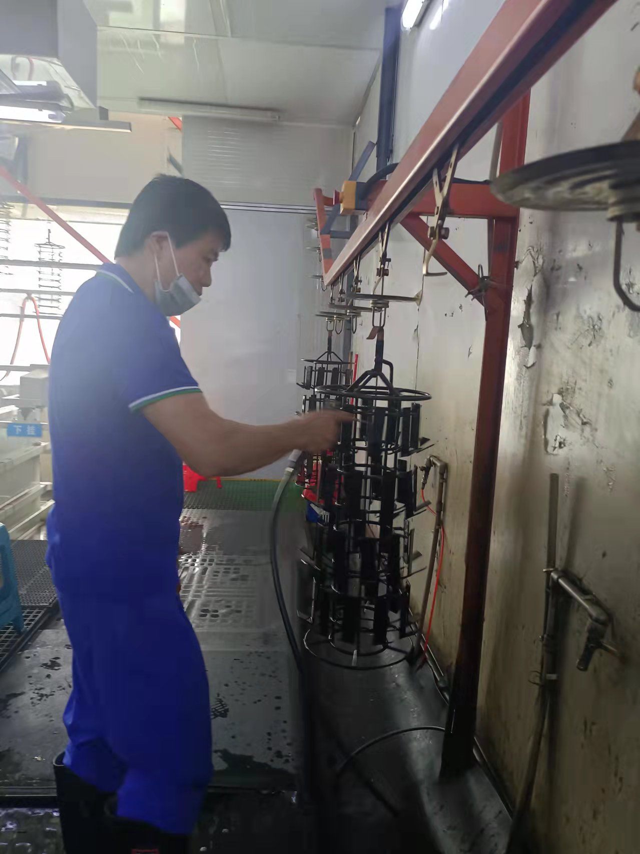 Electroplating production line