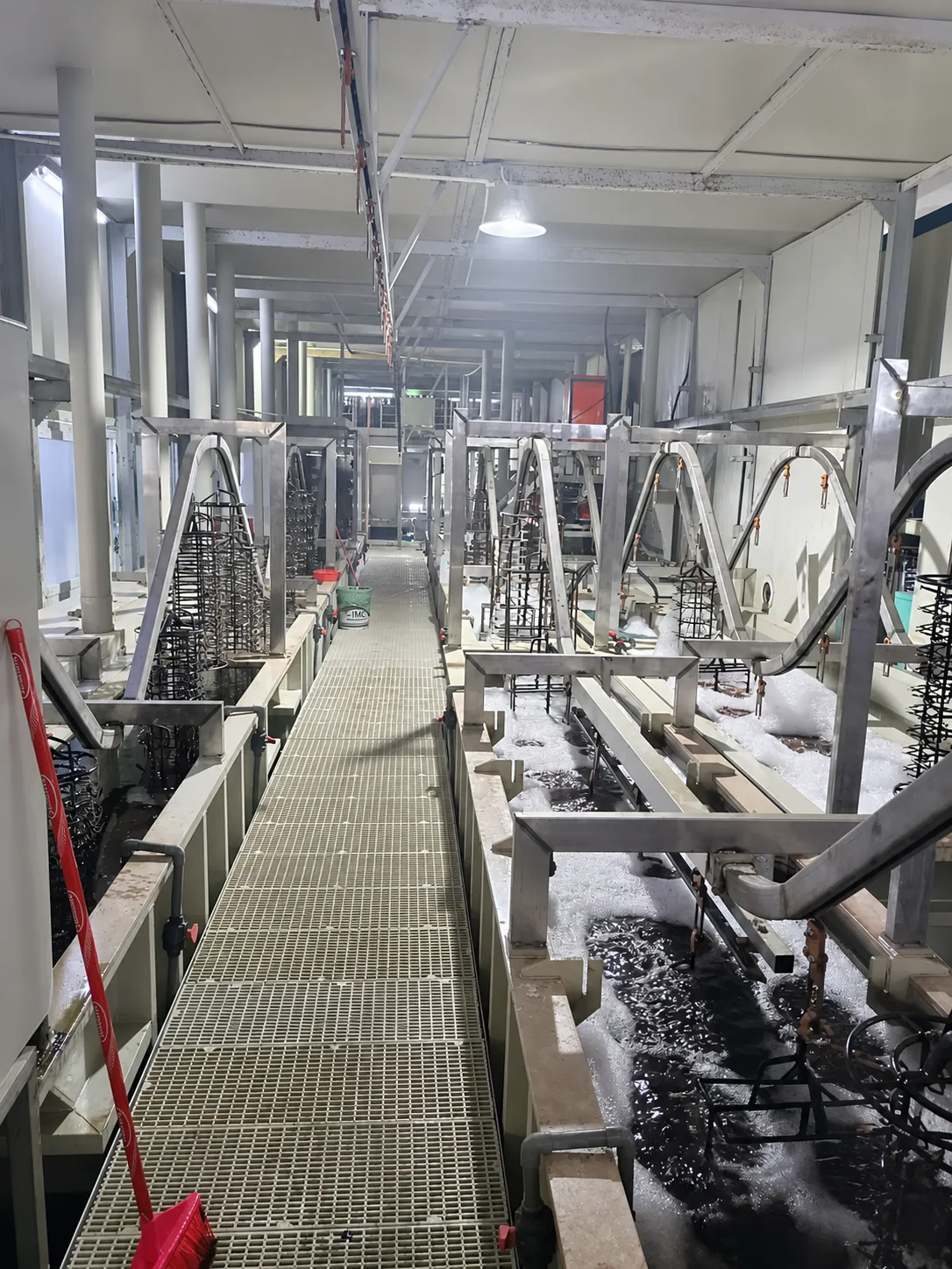 Automated plating tanks and process pipework
